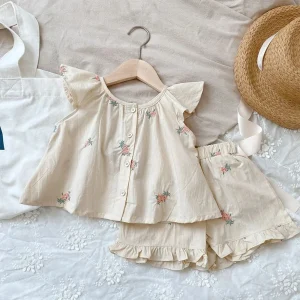 Girls' Summer 2 PCS Dress Set